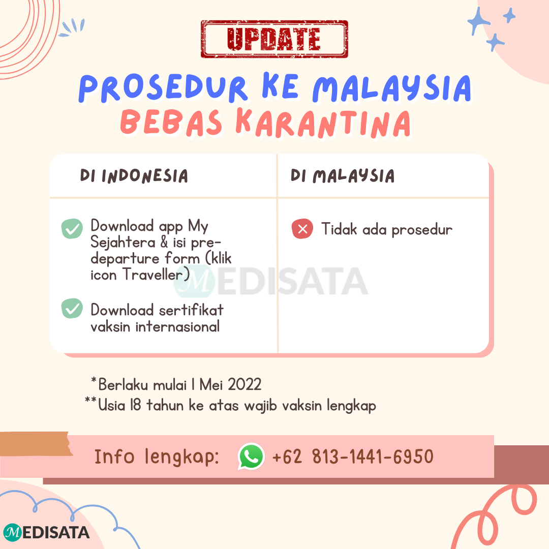 prosedur berobat ke Melaka bebas karantina